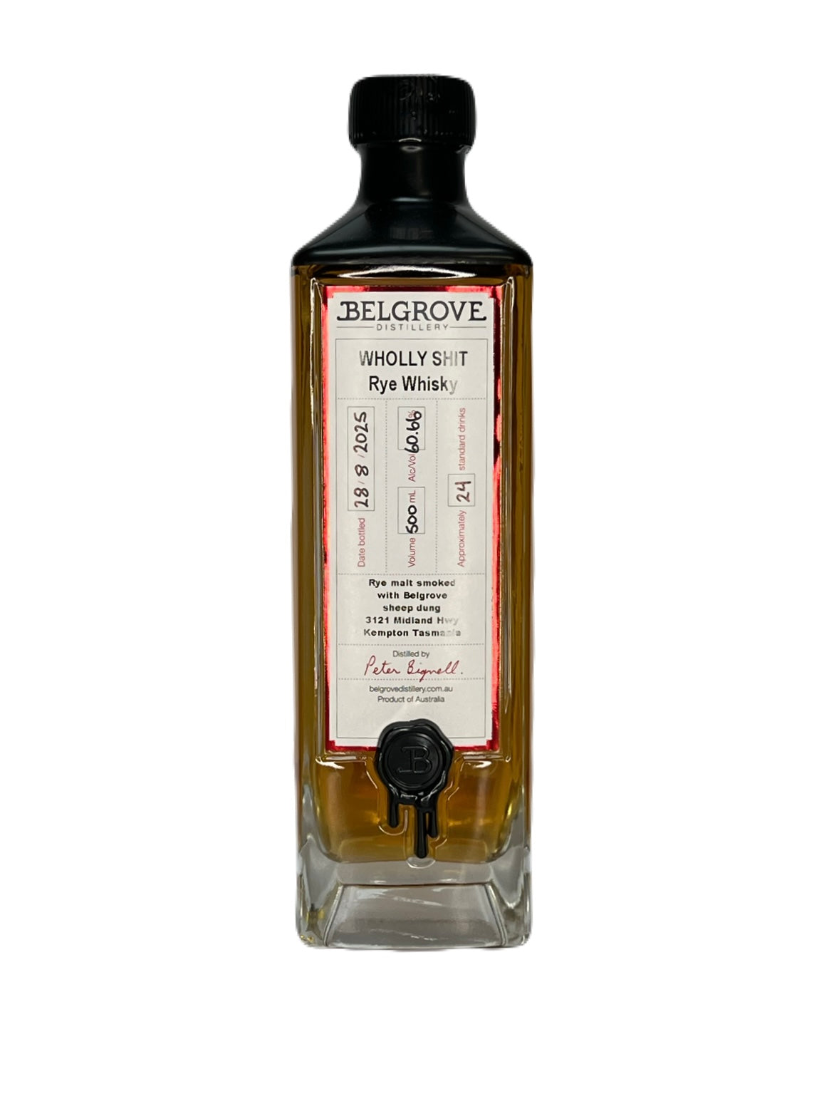 Wholly Shit - Natural Cask Strength 60.66% - Single Cask - 2nd Fill Bourbon